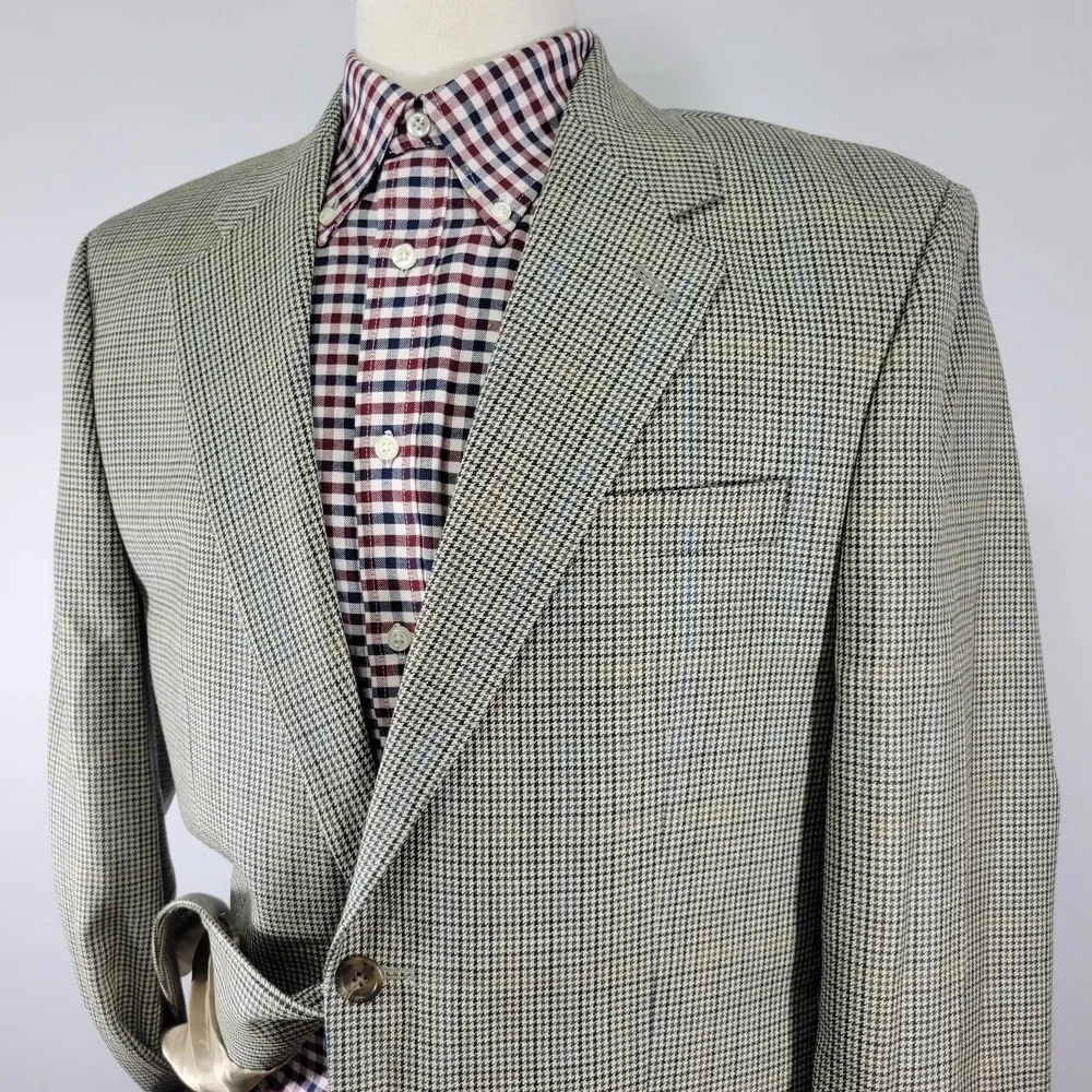Lauren Ralph lauren Men's Sport Coat Blazer Two Button Multi-color Silk Wool 41L